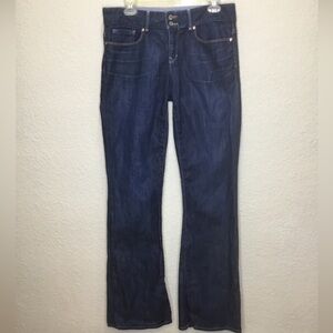 GAP Perfect Boot 8 L Dark Blue Wash Jeans Flare Leg Denim Women’s Size 8 Long